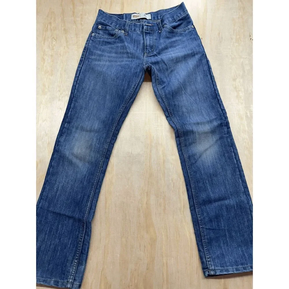 Levis 511 Slim Fit Boys‎ Jeans Size 14 Regular Medium Wash Blue Denim 27x27